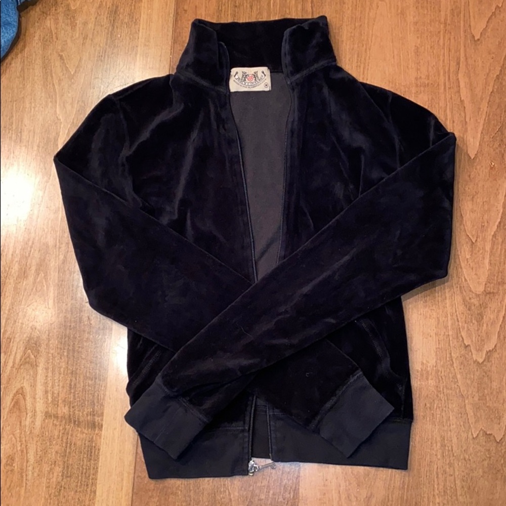 All black velour Juicy Couture jacket!!